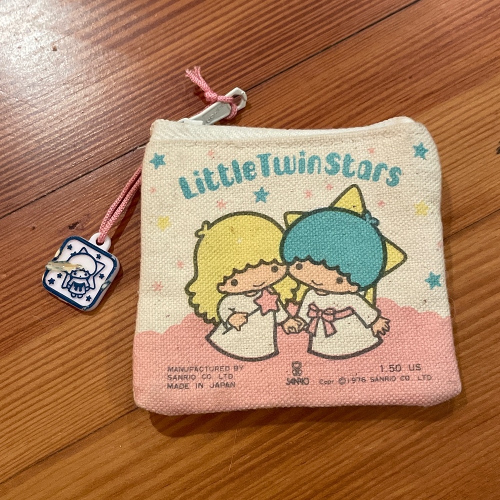 Vintage Sanrio Little Twin Stars pocket pouch - 1976